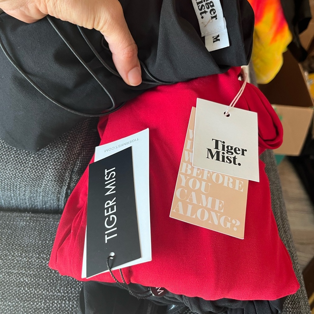 Tiger Mist Dress BUNDLE Joslin & Backless Strappy Mini Dress Size M NWT